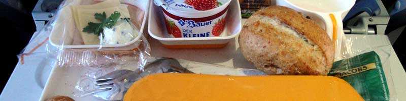 Essen im Flugzeug